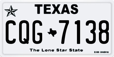 TX license plate CQG7138