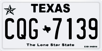 TX license plate CQG7139