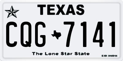 TX license plate CQG7141