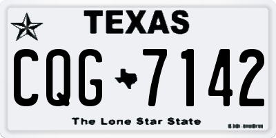 TX license plate CQG7142