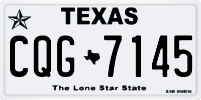 TX license plate CQG7145