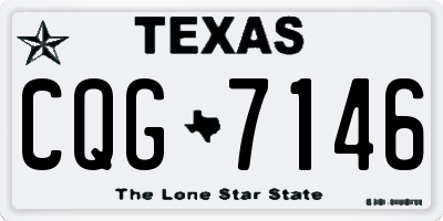 TX license plate CQG7146