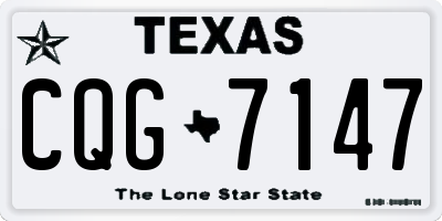 TX license plate CQG7147