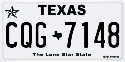 TX license plate CQG7148