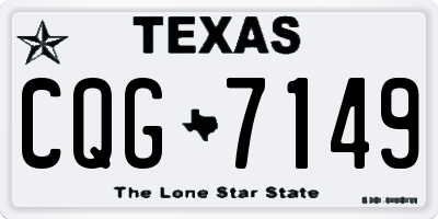 TX license plate CQG7149