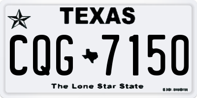 TX license plate CQG7150