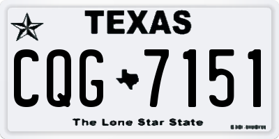 TX license plate CQG7151