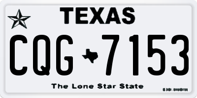 TX license plate CQG7153