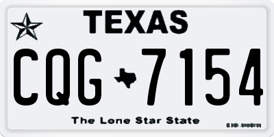 TX license plate CQG7154