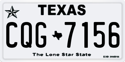 TX license plate CQG7156