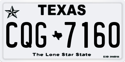 TX license plate CQG7160