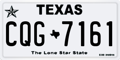 TX license plate CQG7161