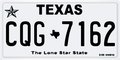 TX license plate CQG7162
