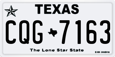 TX license plate CQG7163