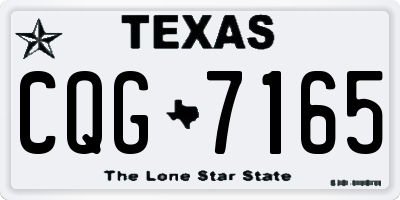 TX license plate CQG7165