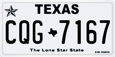 TX license plate CQG7167