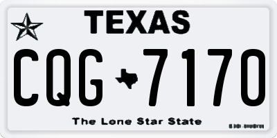 TX license plate CQG7170