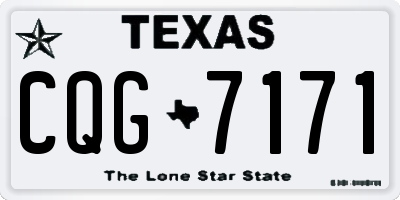 TX license plate CQG7171