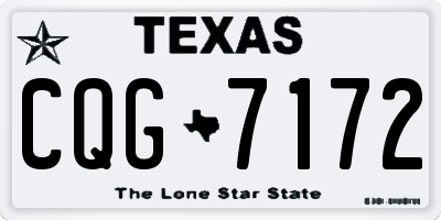 TX license plate CQG7172