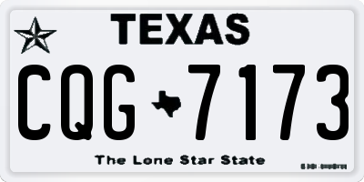TX license plate CQG7173