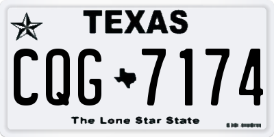 TX license plate CQG7174