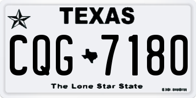 TX license plate CQG7180