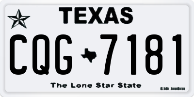 TX license plate CQG7181