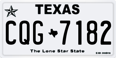 TX license plate CQG7182