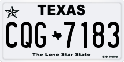 TX license plate CQG7183