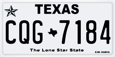 TX license plate CQG7184