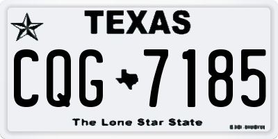 TX license plate CQG7185