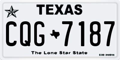 TX license plate CQG7187