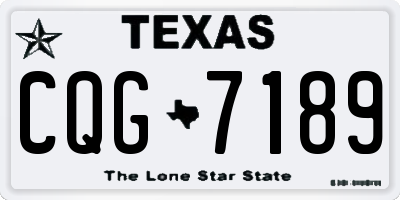 TX license plate CQG7189