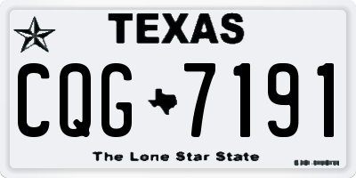 TX license plate CQG7191