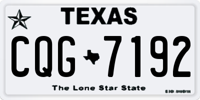 TX license plate CQG7192
