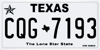TX license plate CQG7193