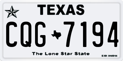 TX license plate CQG7194