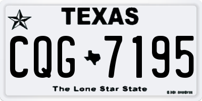 TX license plate CQG7195