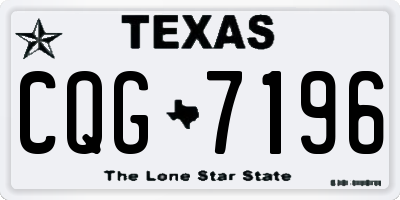 TX license plate CQG7196