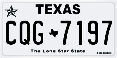 TX license plate CQG7197