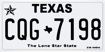 TX license plate CQG7198