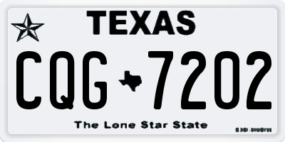 TX license plate CQG7202