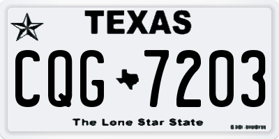 TX license plate CQG7203