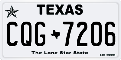 TX license plate CQG7206