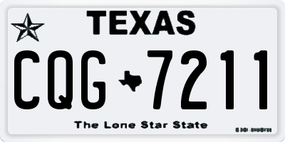 TX license plate CQG7211