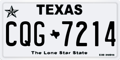 TX license plate CQG7214