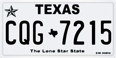 TX license plate CQG7215