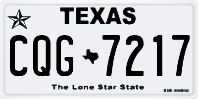 TX license plate CQG7217