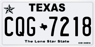 TX license plate CQG7218