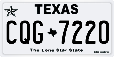 TX license plate CQG7220